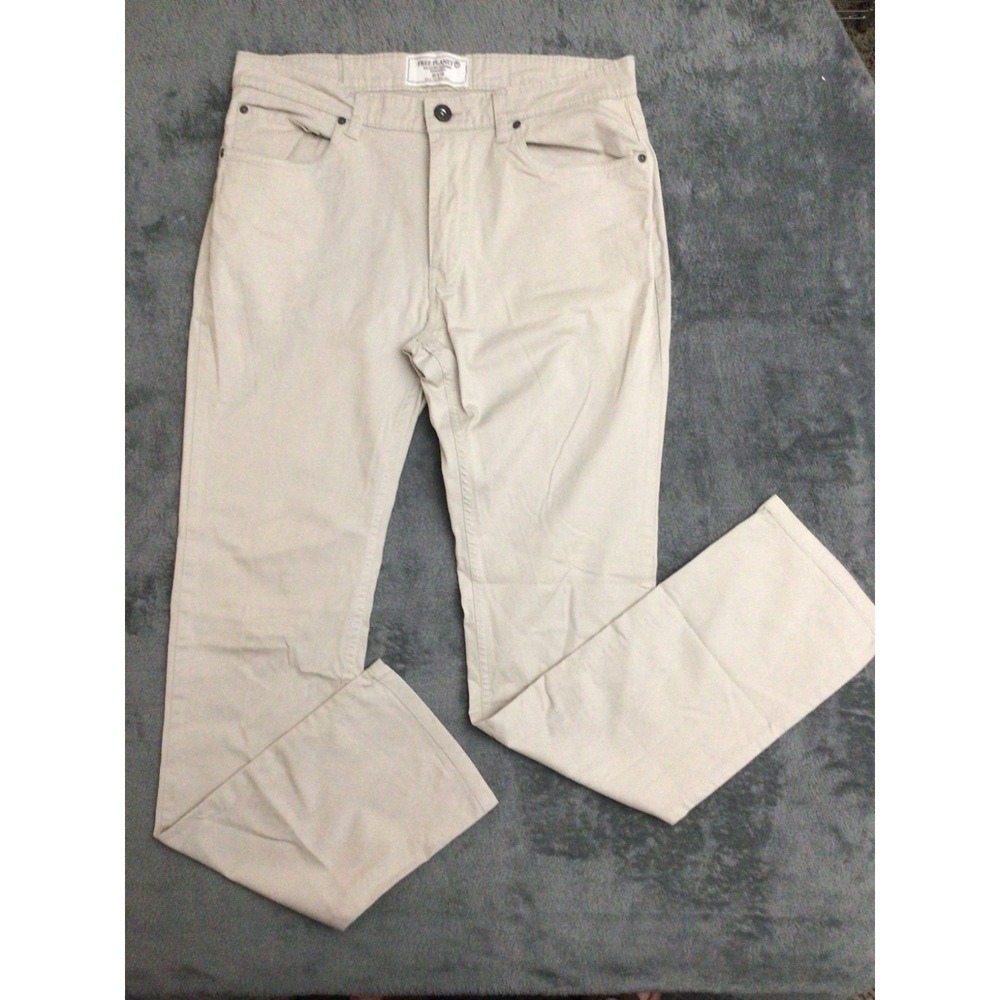 Free Planet Pants Men's 32x32 Beige Stretch